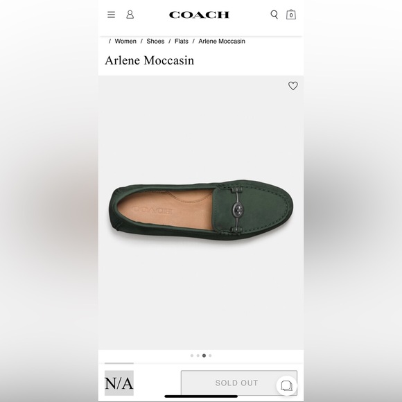 Coach Arlene mocassins in rare racing green color - Picture 5 of 7